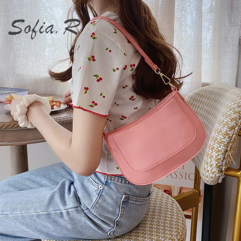 Cherry Pink Pebbled Cross-body Bag for Women