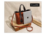 Women's PU Leather Crossbody Tote Bag Large Capacity Shoulder Handbag