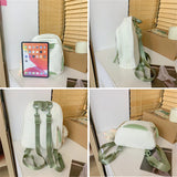 Panelled Women's Nylon Backpack Small Student Bag