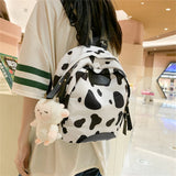 Panelled Women's Nylon Backpack Small Student Bag