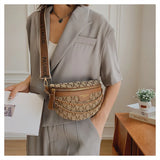Plaid Chain Fanny Pack Broadband Crossbody Bag