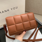 Rhombus Women's Bag PU Leather Single-Shoulder Bag