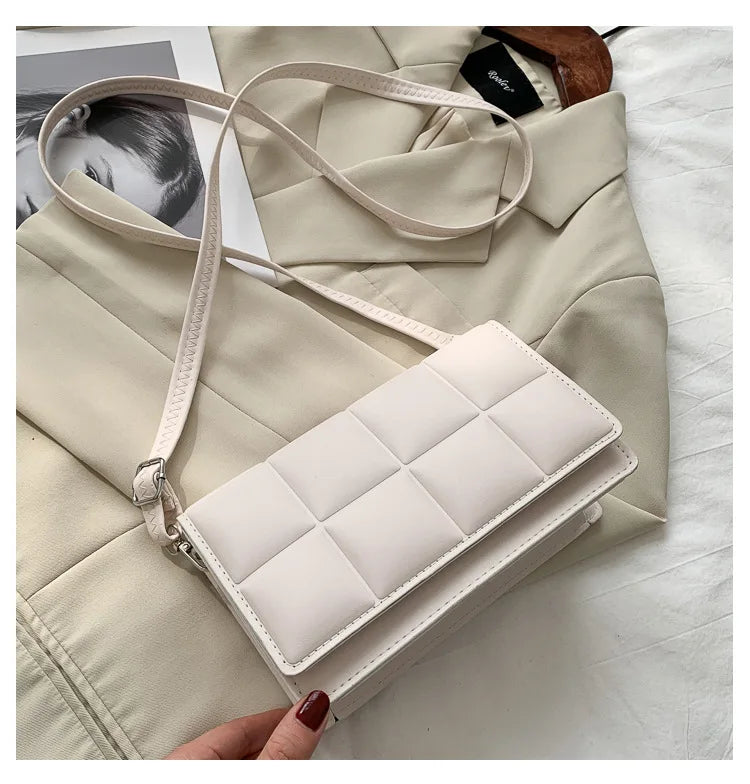 Rhombus Women's Bag PU Leather Single-Shoulder Bag