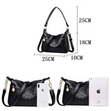 Vintage Crossbody Bag Soft Leather Messenger Handbag Women's Shoulder Purse