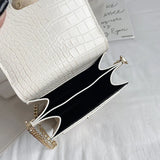 One-shoulder Crocodile Pattern Mobile Phone Bag