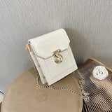One-shoulder Crocodile Pattern Mobile Phone Bag