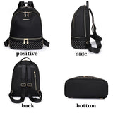 Retro Oxford Cloth Backpack Rivet Anti Theft Pocket Shoulder Bag