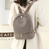 Retro Oxford Cloth Backpack Rivet Anti Theft Pocket Shoulder Bag