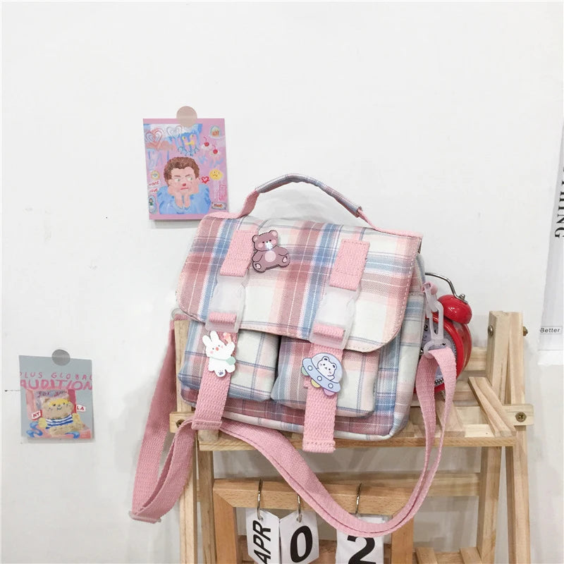 Japanese Style Nylon Tote Bag Crossbody Handbag
