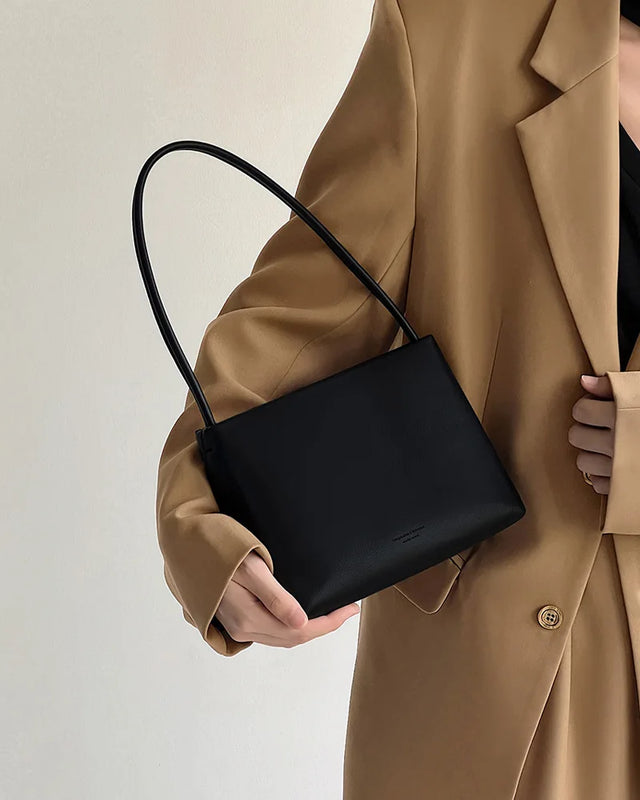 Retro Casual Lady Underarm Handbag Pu Leather Shoulder Bag