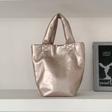 Soft Leather Bucket Bag for Women Solid Wallet Shoulder Handbag