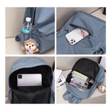 Waterproof Nylon Women Backpack Japanese Style School Bags For Girls