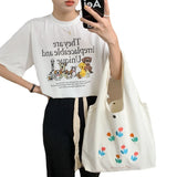 Spring Autumn Canvas Shoulder Bags for Women Casual Style