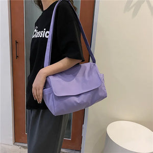 Spring Autum Female Large Capacity Messenger Bags Casual Oxford Cloth