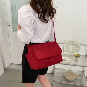 Spring Autum Female Large Capacity Messenger Bags Casual Oxford Cloth