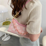 Spring Autum Women Shoulder Bags Print Handbag Pu Leather Casual Underarm Totes