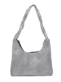 Spring Autum Silver Rhinestone Evening Bag Handbag For Dinner Party