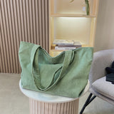 Spring Autum Women Corduroy Shoulder Bag Casual Tote Female Eco Crossbody Bag