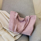 Spring Autum Women Corduroy Shoulder Bag Casual Tote Female Eco Crossbody Bag