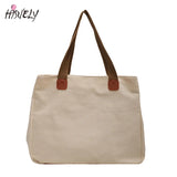 Japanese Style Canvas Shoulder Bag Large Capacity Tote Bag
