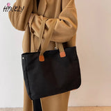 Japanese Style Canvas Shoulder Bag Large Capacity Tote Bag