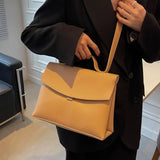 Spring Vintage Large Tote Bag PU Leather Handbag Classic Shoulder Messenger