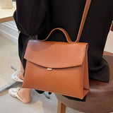 Spring Vintage Large Tote Bag PU Leather Handbag Classic Shoulder Messenger