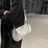 Fashionable Crossbody Shoulder Bag Party Shopping Chain PU Leather