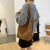 Fashionable Women Shoulder Bag PU Leather Chain Tote