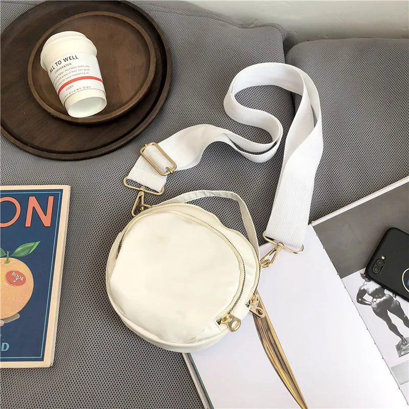 Mini Round Shoulder Bag Women's Wallet Mobile Phone Bag Nylon Messenger Bags