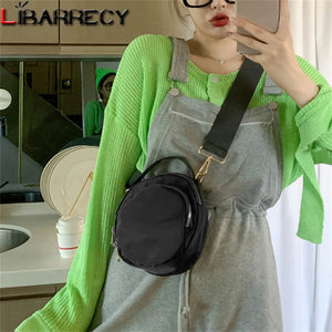 Mini Round Shoulder Bag Women's Wallet Mobile Phone Bag Nylon Messenger Bags