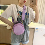 Mini Round Shoulder Bag Women's Wallet Mobile Phone Bag Nylon Messenger Bags
