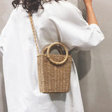 Straw Shoulder Bag Woven Summer Fashionable Versatile Messenger Single