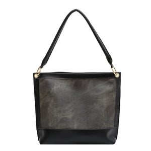 Fashionable Multi-function PU Leather Denim Shoulder Top Bag