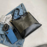 Fashionable Multi-function PU Leather Denim Shoulder Top Bag