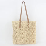 Retro Style Shoulder Bag Hollow Large-Capacity Straw Bag