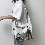 Vintage Canvas Large Shoulder Bag for Women