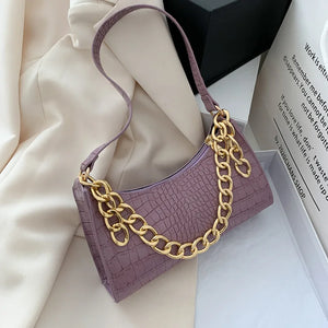 Crocodile Pattern Shoulder Bag Fashionable Diagonal Bag Women's Bags
