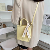 Women's Small Totes Bag with Silk Ribbon