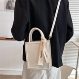 Women's Small Totes Bag with Silk Ribbon