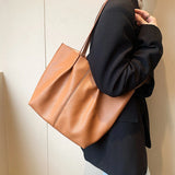 PU Leather Women Shoulder Bags Big Size Multifunction Shopping Handbags
