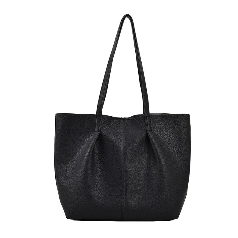 PU Leather Women Shoulder Bags Big Size Multifunction Shopping Handbags