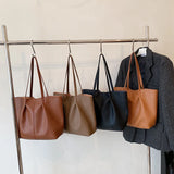 PU Leather Women Shoulder Bags Big Size Multifunction Shopping Handbags