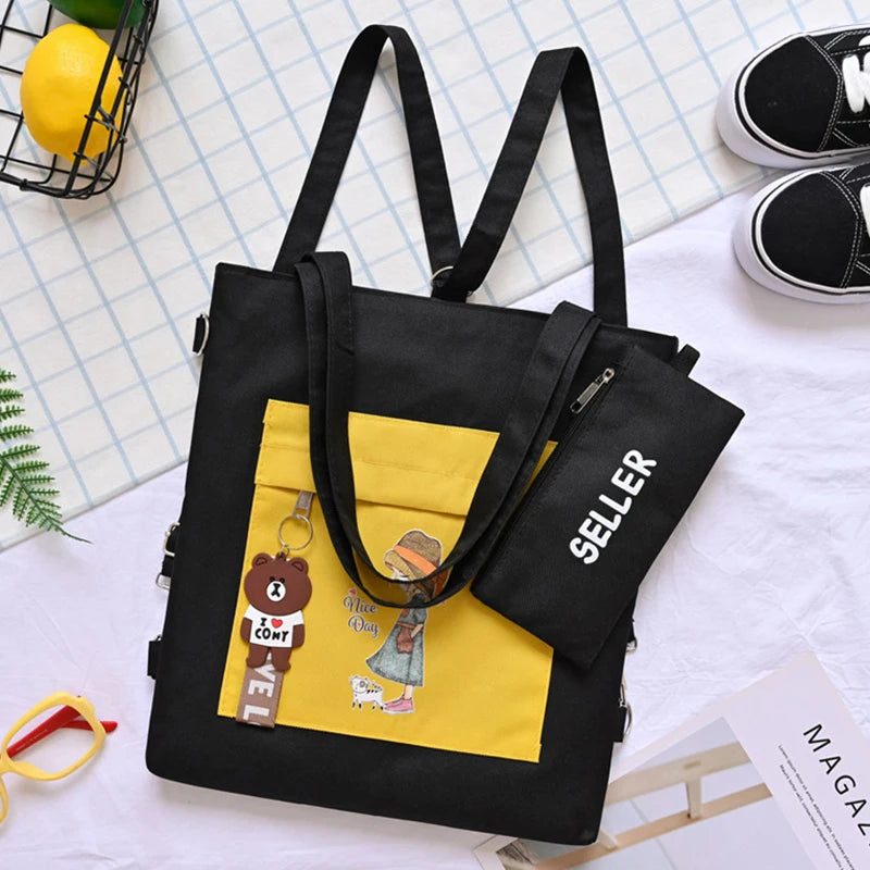 Ladies Handbags Print Oxford Cloth Shoulder Bags Large Capacity Women Messenger