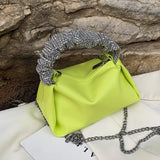 Pleated Crossbody Bag for Women Small Square Bag Female Western Style Shoulder A