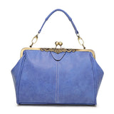 Vintage Green PU Leather Tote Bag Women Messenger Bags