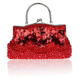 Vintage Beaded Evening Bag Embroidered Clutch Hand Bag WY65