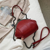 Vintage Shell Bag Female Lock Chain Shoulder Crossbody Bags for Women