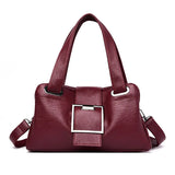 Vintage Women Leather Handbags Soft Leather Female Crossbody Shoulder Bags