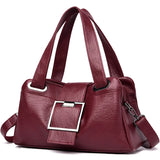 Vintage Women Leather Handbags Soft Leather Female Crossbody Shoulder Bags